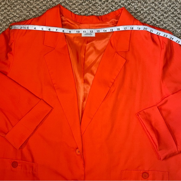 Vintage Koret Two Button Long Sleeve Blazer - Orange - Picture 12 of 15